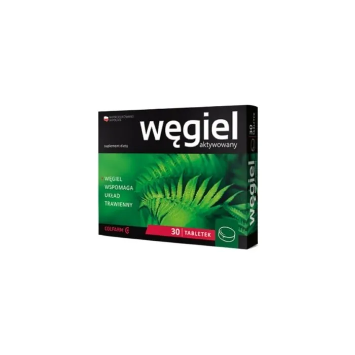Activated Charcoal 30 Tablets Supporting Digestive and Intestinal Function
