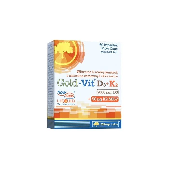 Olimp Labs Gold-Vit D3 2000 + K2 Dietary Supplement 60 Capsules