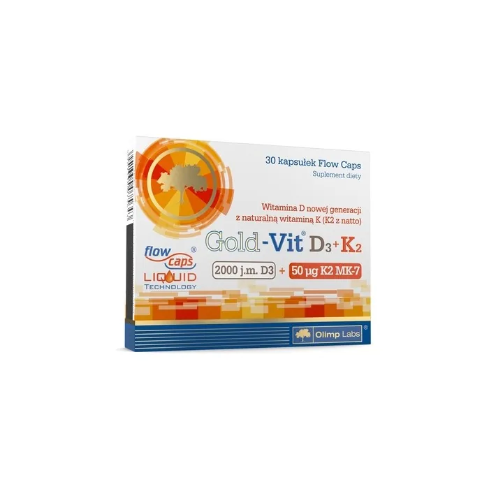 Olimp Labs Gold-Vit D3 + K2 In Flaxseed Oil Dietary Supplement 30 Capsules