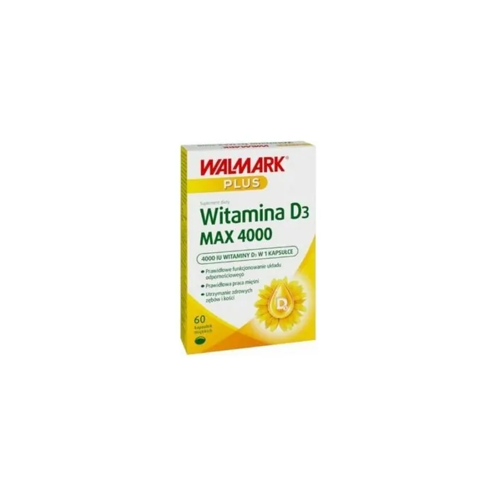 Vitamin D3 Max 4000 IU 60 Capsules - Immunity Healthy Bones Teeth Immune System