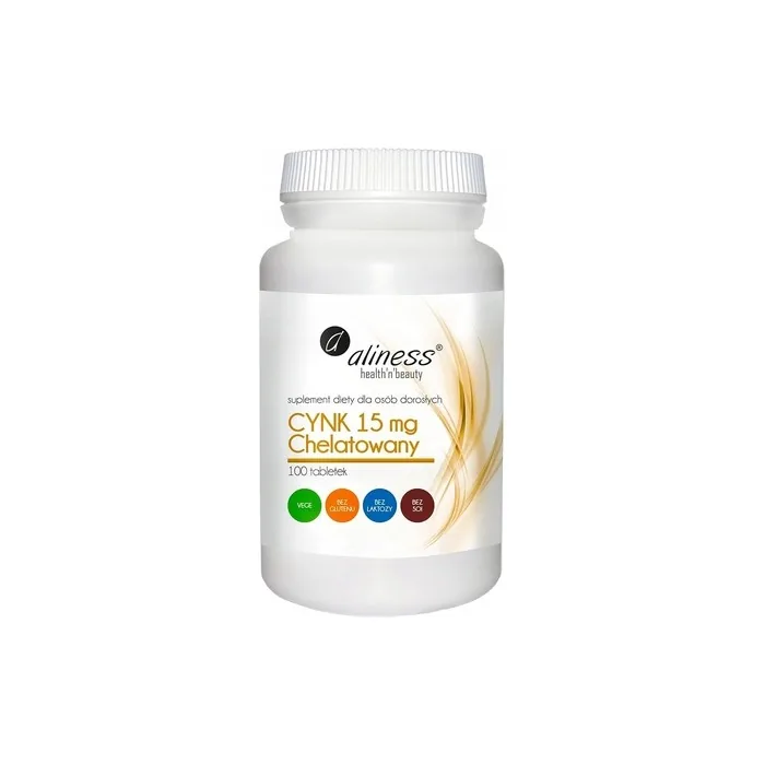 Chelated Zinc 15mg 100 Tablets Aliness