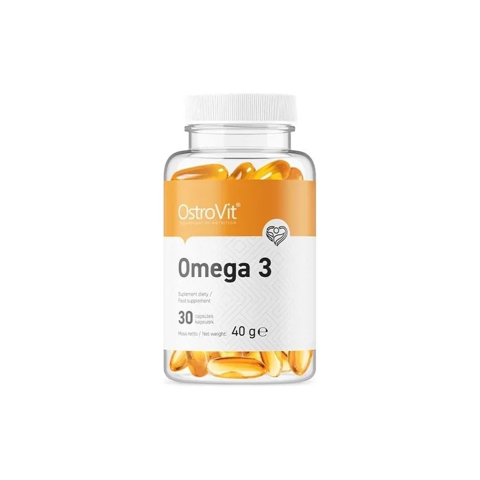 OstroVit Omega 3 Soft Gels Fish Oil 1000mg 30 Capsules with EPA and DHA - Brain and Heart Health