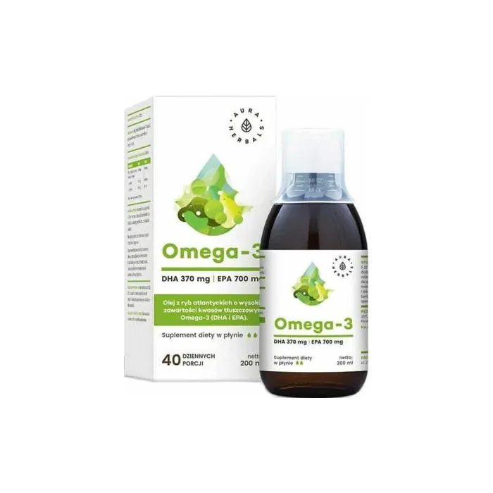 Aura Herbals Atlantic Fish Oil with 370mg DHA and 700mg EPA 200ml