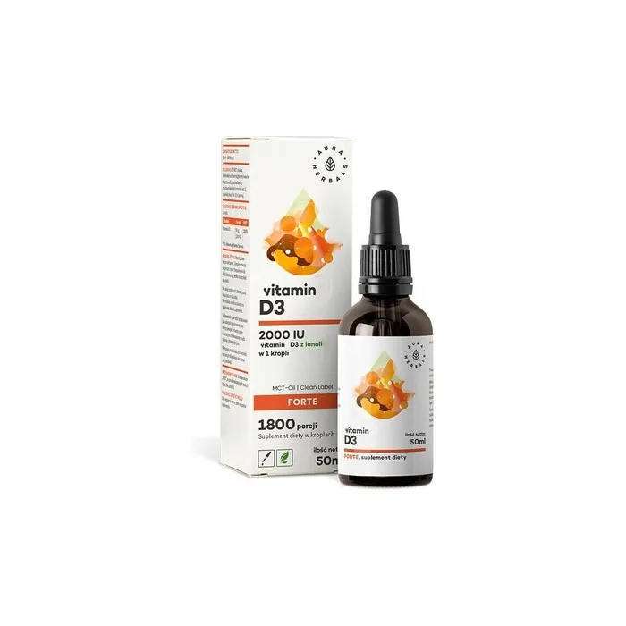 High Dose Vitamin D3 2000 IU Drops 50ml - Vegetarian