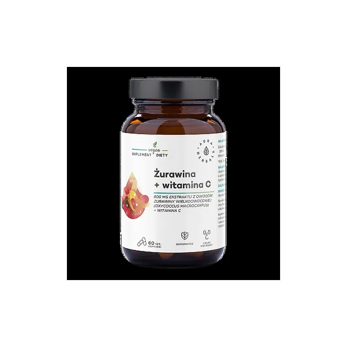 Aura Herbals Cranberry 800mg + Vitamin C 60 Capsules