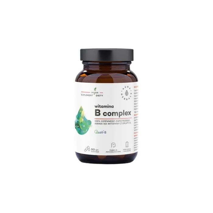 Aura Herbals Vitamin B Complex Dietary Supplement 90 Capsules