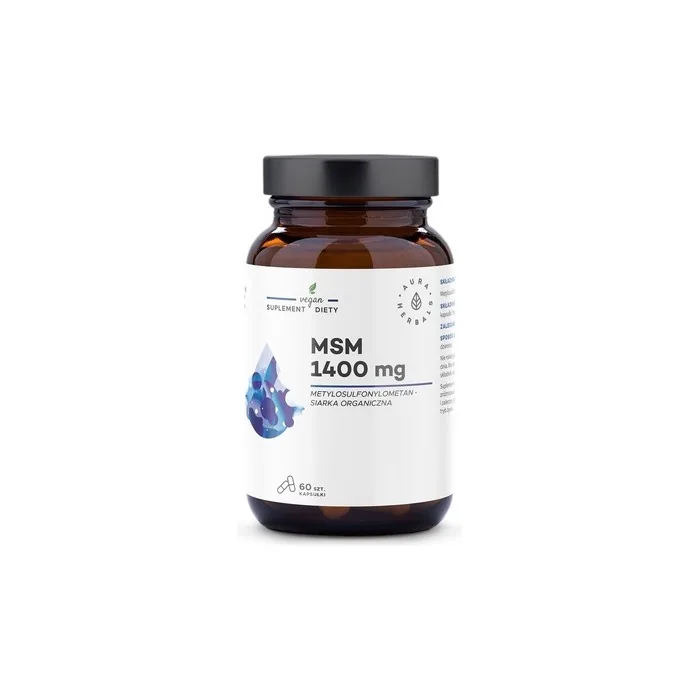 Aura Herbals Msm Organic Sulfur 1400 Mg Dietary Supplement With 60 Capsules