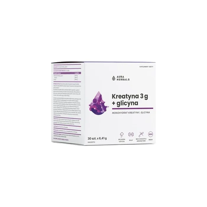 Aura Herbals Creatine 3g Glycine Sachets 30x641g
