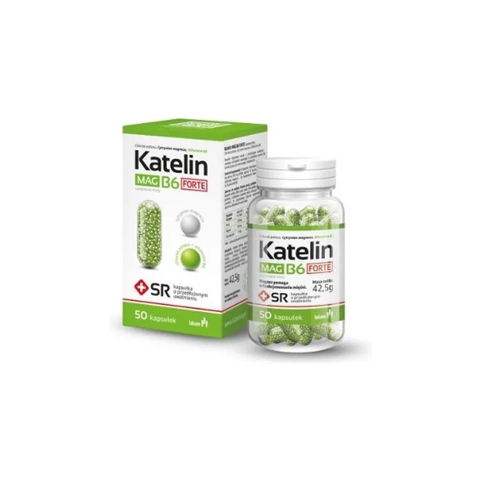 Katelin Magnesium Vitamin B6 Forte 50 Vegetarian Capsules
