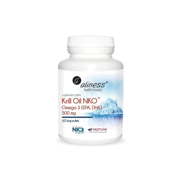 Krill Oil Omega 3 NKO 500mg 60 Capsules Aliness