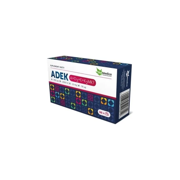 Ekamedica Adek 60 Capsules Vitamin A D E And K Supplement