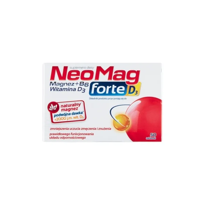 Neomag Forte D3 Dietary Supplement Supporting Proper Functioning Of The Nervous And Immune Systems - 50 Tablets