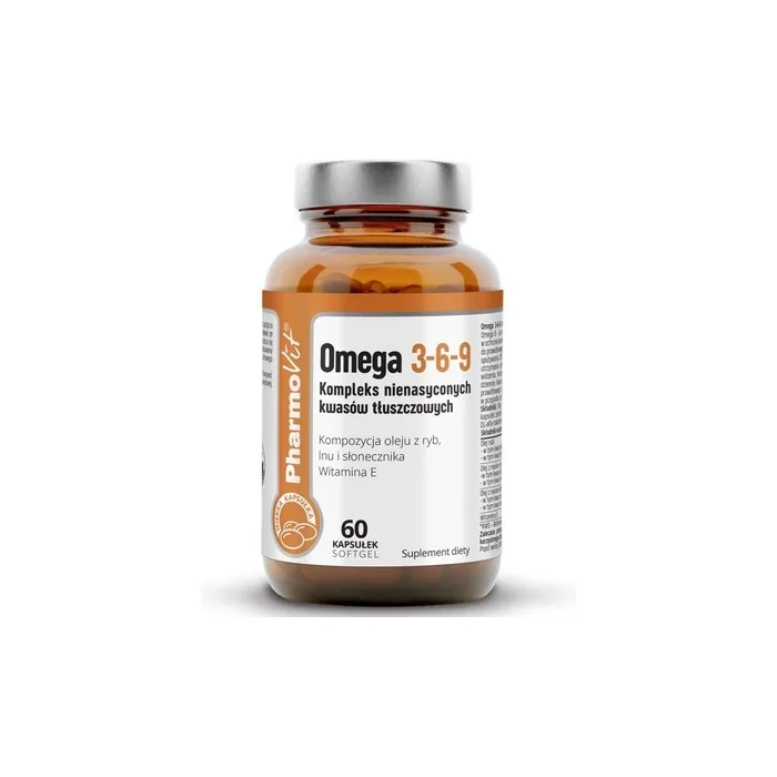 Pharmovit Omega 3-6-9 Complex Of Unsaturated Fatty Acids Dietary Supplement 60 Capsules