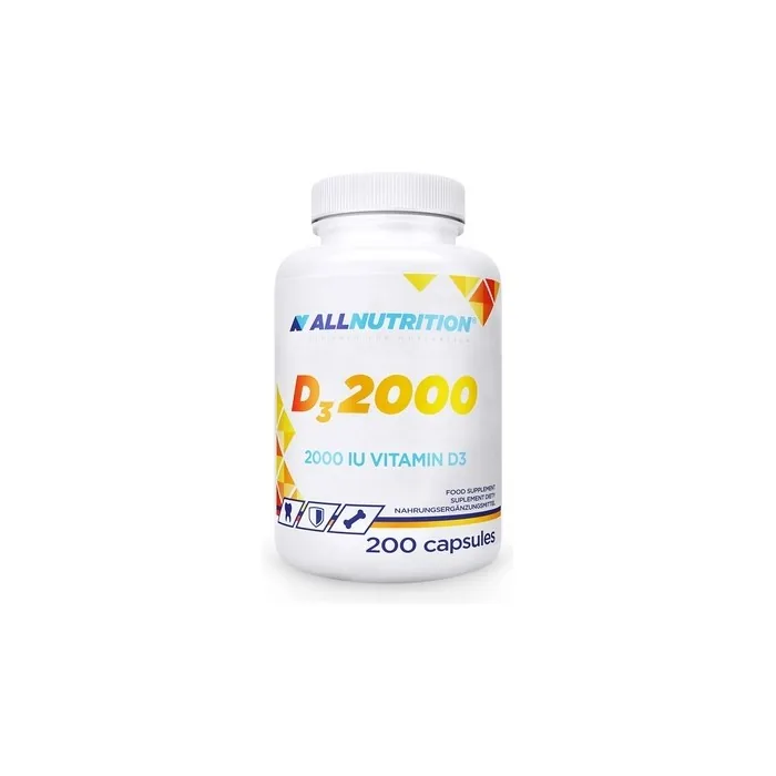 Allnutrition Vitamin D3 2000 IU Dietary Supplement 200 Capsules