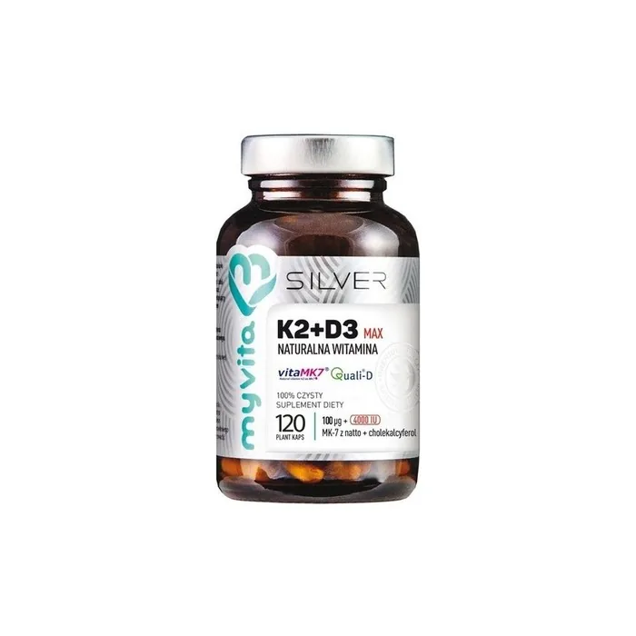Silver Vitamin K2 100mcg D3 Max 4000 Iu 120 Capsules