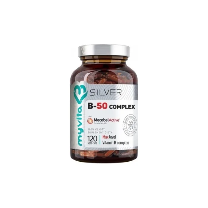 Myvita Premium B50 Complex High Potency Vitamin B For Energy And Wellness 120 Capsules