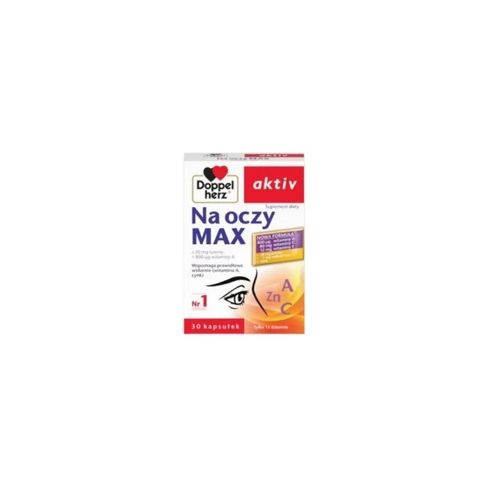 Doppelherz Healthy Eyes Max 30 Capsules Lutein Zeaxanthin VIT A E C ZINC