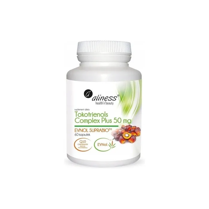 Aliness Tokotrienols Complex PLUS 50mg Dietary Supplement with Plant Extracts 60 Capsules