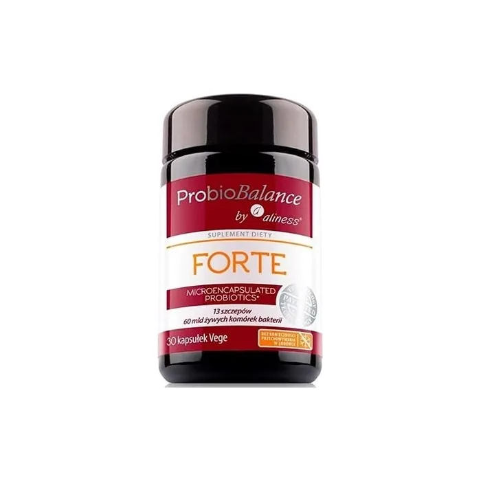 ProbioBalance Forte Microencapsulated Probiotic 13 Strains 60 Billion Bacteria 30 Capsules Aliness