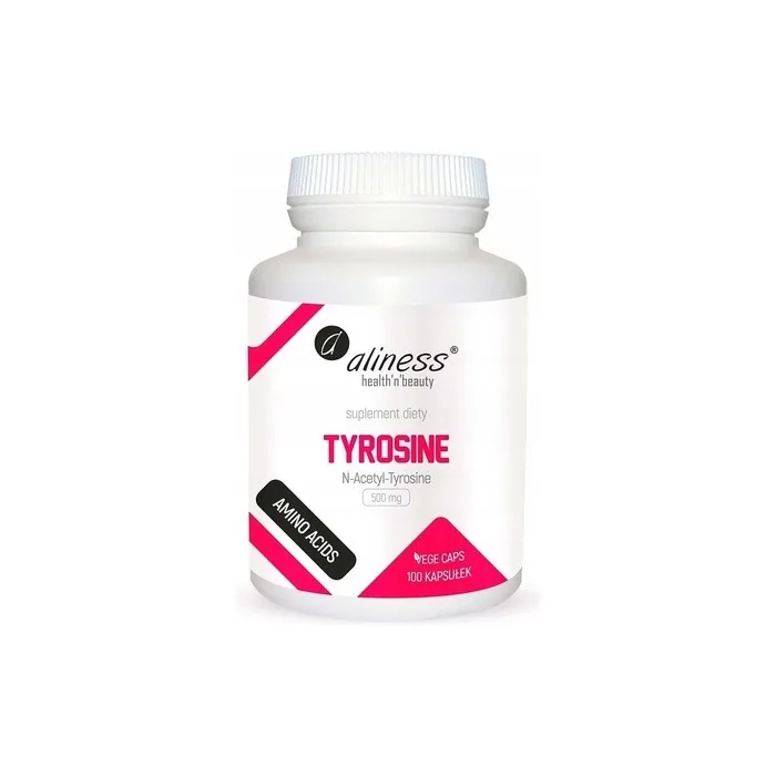 Aliness Tyrosine N-Acetyl-Tyrosine 500mg Memory Support Amino Acids Dietary Supplement 100 Capsules
