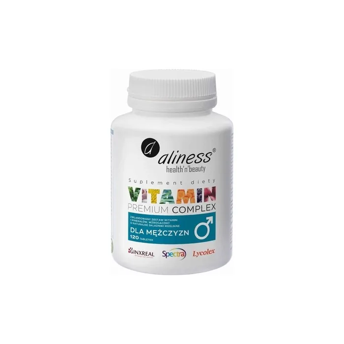 Premium Vitamin Complex for Men ALINESS Healthy Body 120 Tablets
