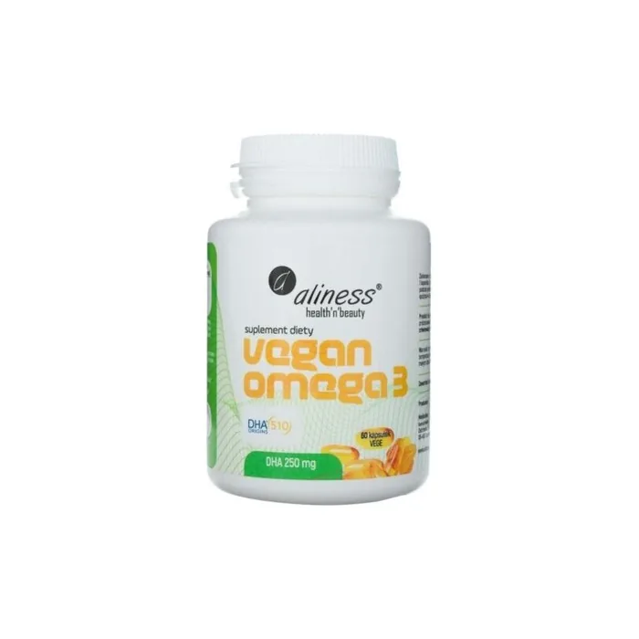 Aliness Vegan Omega 3 DHA 250mg 60 Capsules