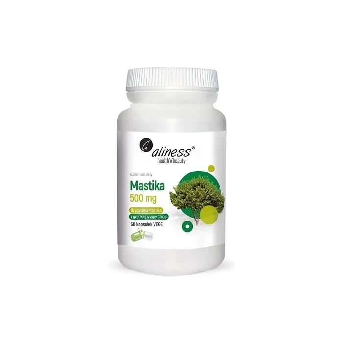 Aliness Mastika 500mg Resin Powder Dietary Supplement with Plant Extracts 60 Capsules