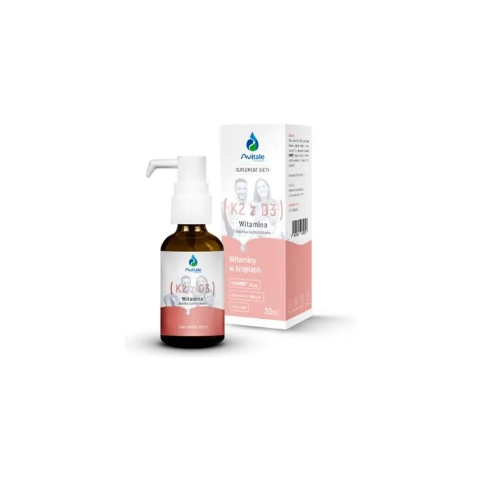 Aliness Vitamin K2 + D3 Forte Vita MK7 50µg + D3 4000 IU 30ml