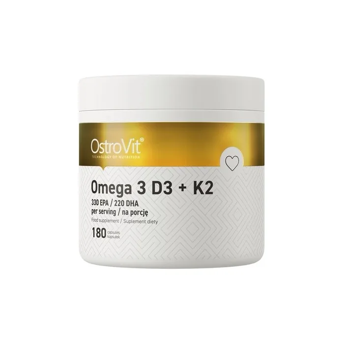 OstroVit Omega 3 D3 K2 Dietary Supplement 180 Capsules