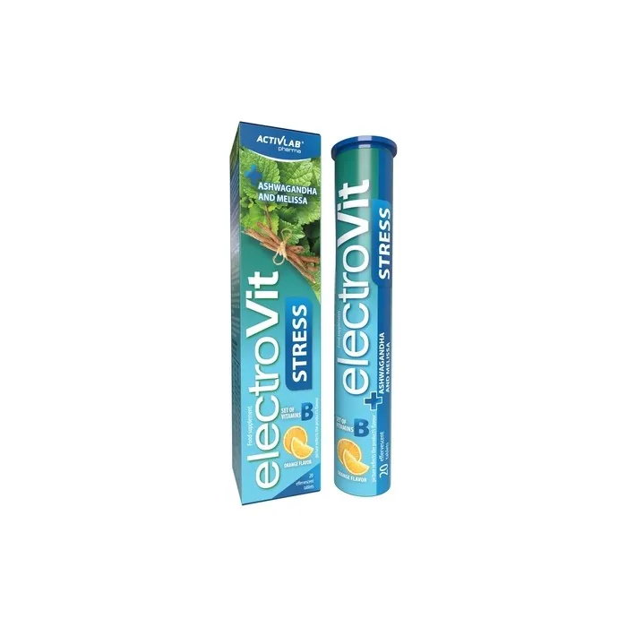 Activlab Electrovit Stress Effervescent Tablets with Electrolytes and Ashwagandha - Pack of 20