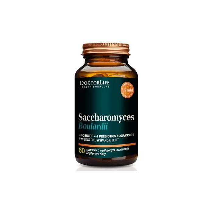Doctor Life Saccharomyces Boulardii Dietary Supplement Supporting Intestinal Health 60 Capsules