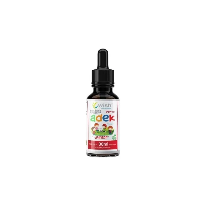 Wish Pharmaceutical Junior Natural Vitamins Adek Forte Dietary Supplement In Drops 30ml