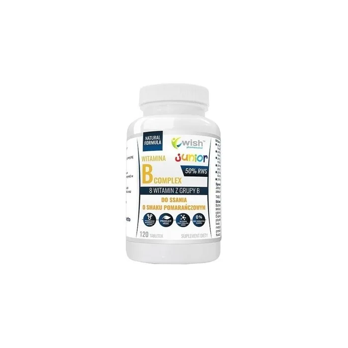 Wish Pharmaceutical Junior Vitamin B Complex Dietary Supplement 120 Tablets