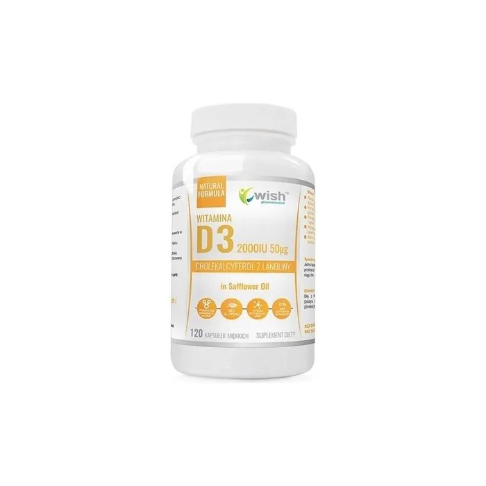 Wish Vitamin D3 2000 IU 120 Capsules