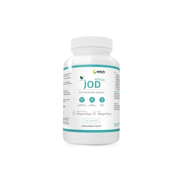 Wish Pharmaceutical Potassium Iodide 400 Micrograms Dietary Supplement 180 Tablets