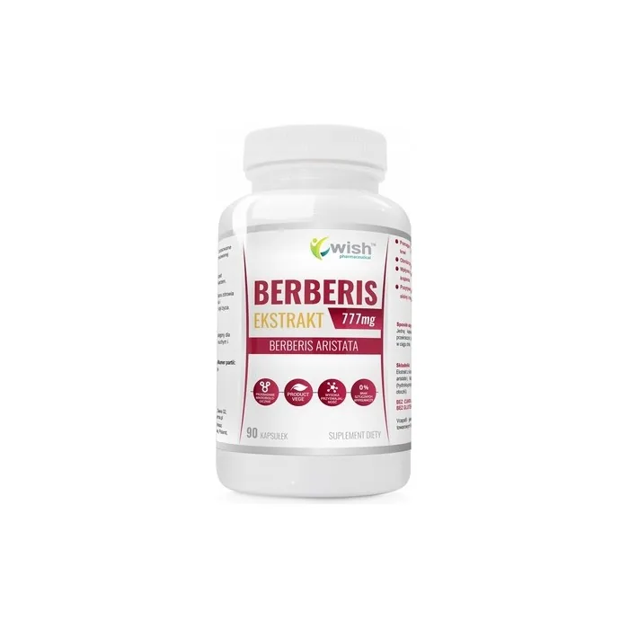 Wish Pharmaceutical Berberis Extract 777mg Dietary Supplement 90 Capsules
