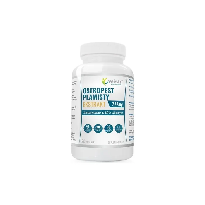 Wish Pharmaceutical Milk Thistle 77mg Dietary Supplement 90 Capsules