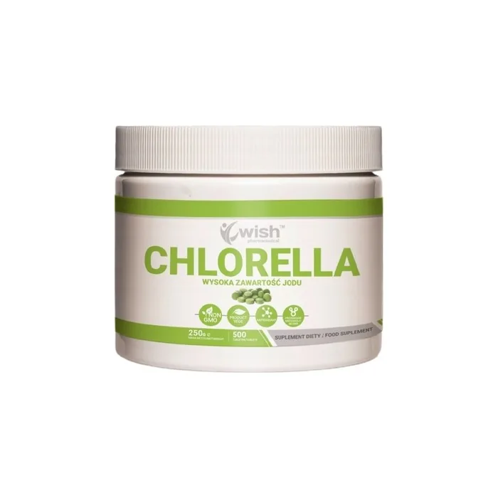 Wish Pharmaceutical Chlorella 500mg Dietary Supplement - 500 Tablets