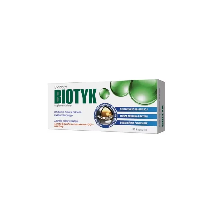 BIOTYK Digestive Intestinal Lactic Acid Bacteria Inulin Prebiotic 30 Capsules