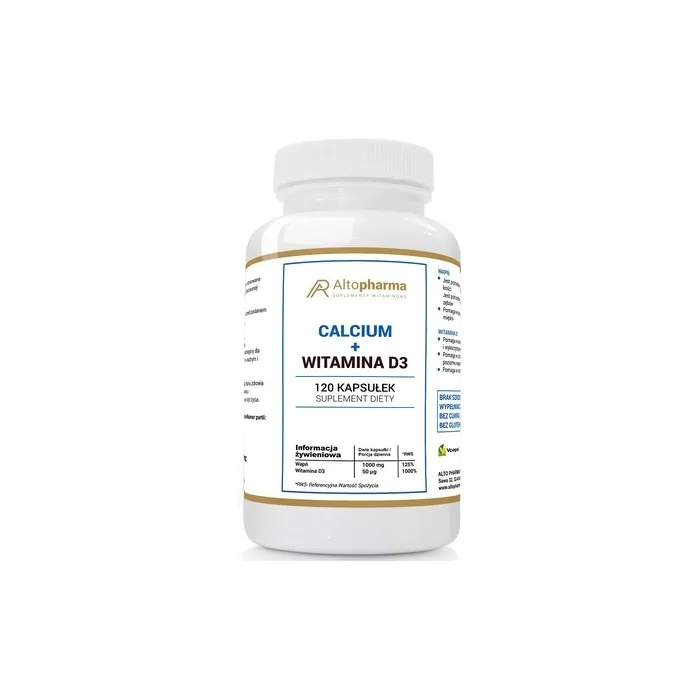 Altopharma Calcium Vitamin D3 Dietary Supplement 120 Capsules