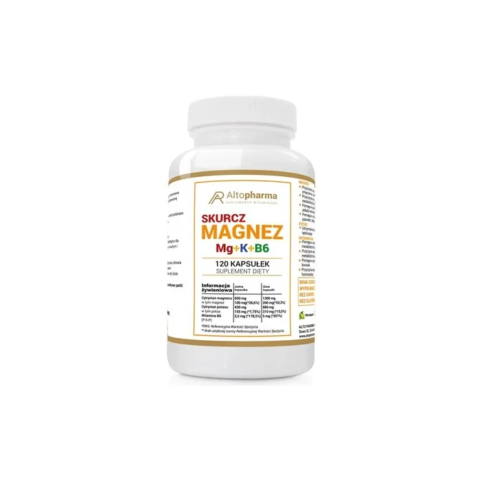 Altopharma Magnesium Cramps + Potassium + Vitamin B Dietary Supplement 120 Capsules