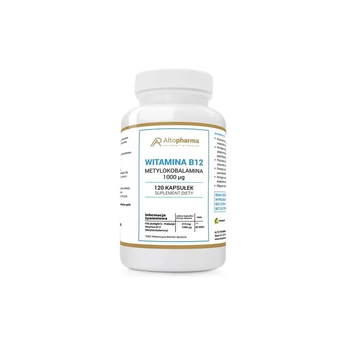 Altopharma Vitamin B12 Methylcobalamin 1000 Mcg Dietary Supplement 120 Capsules