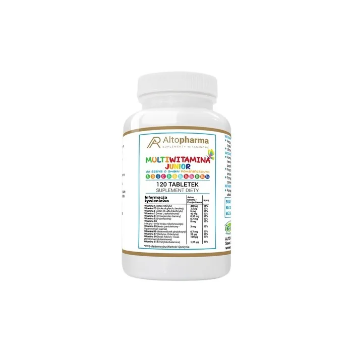 Altopharma Multi-Vitamin Junior For Children Chewable Dietary Supplement - 120 Tablets