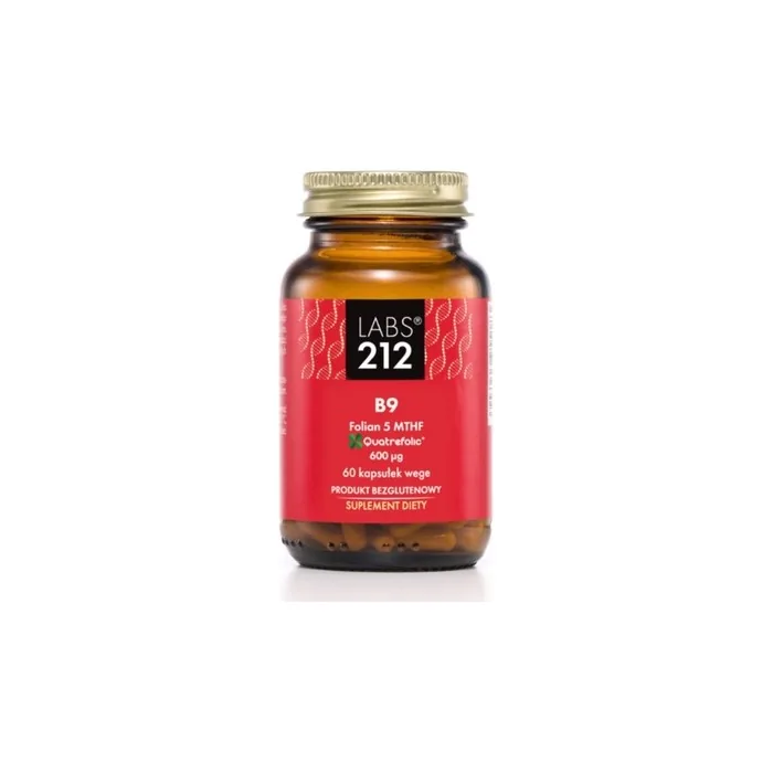 Labs212 B9 Folate 5-MTHF Supplement 60 Veggie Capsules