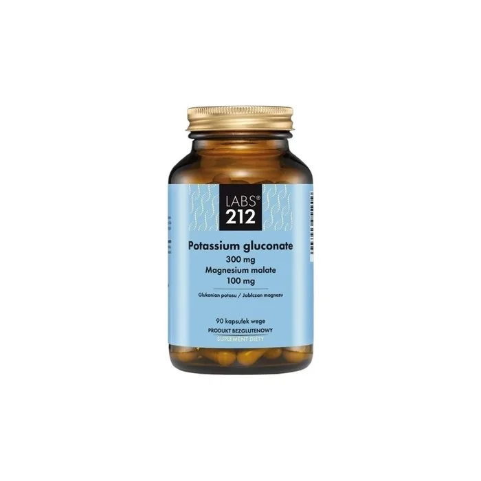 Labs212 Potassium Gluconate and Magnesium Malate Supplement 90 Capsules