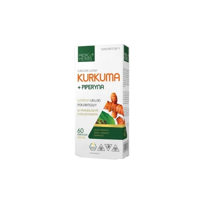 Medica Herbs Turmeric + Piperine 600mg 60 Capsules