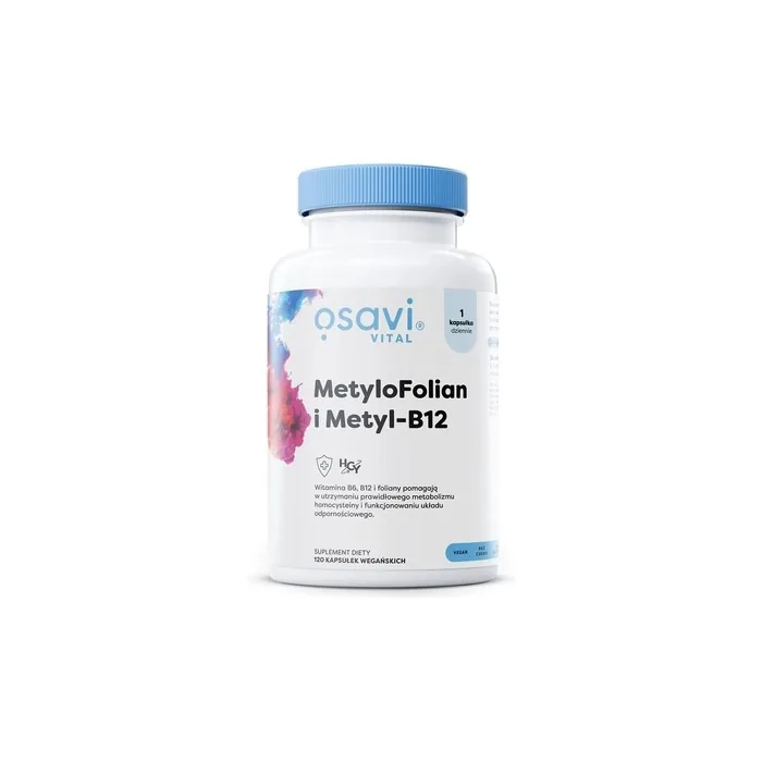 OSAVI MethylFolian and Methyl-B12 Dietary Supplement 120 Vegan Capsules
