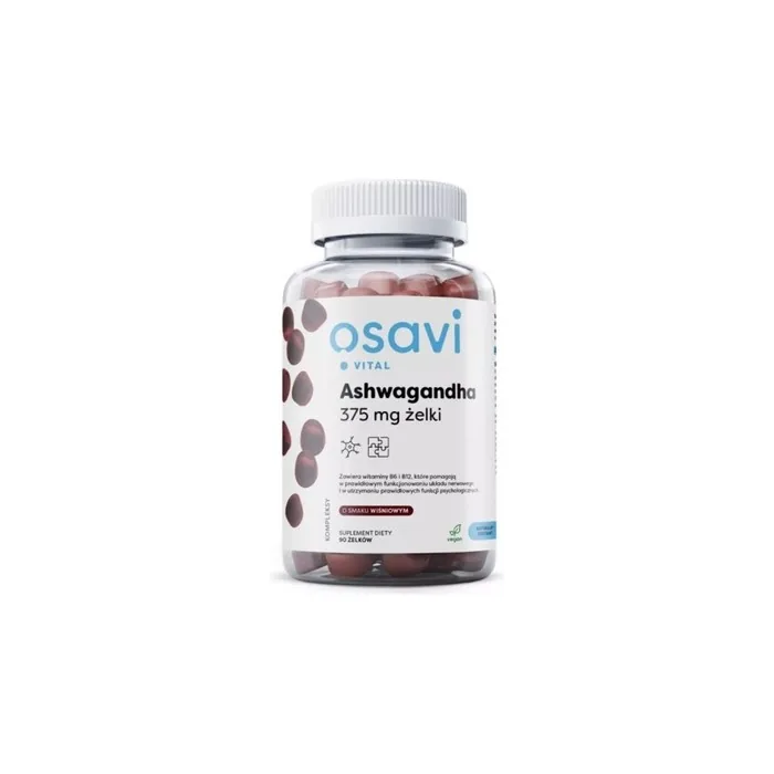 Osavivital Ashwagandha 375mg With Vitamin B6 And B12 Cherry 90 Gummies