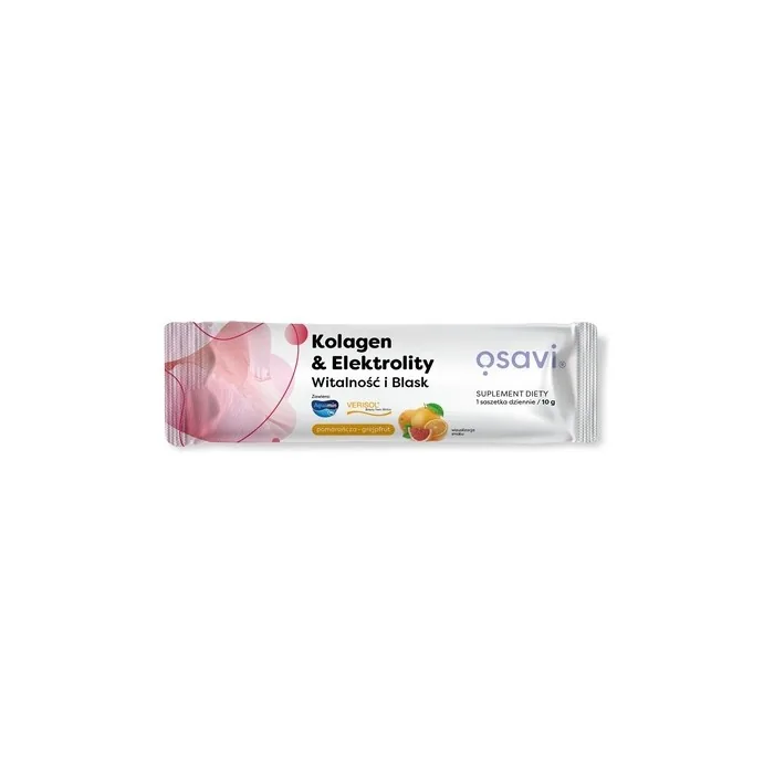 Osavi Collagen & Electrolytes Vitality And Black Dietary Supplement Orange & Grapefruit 10g