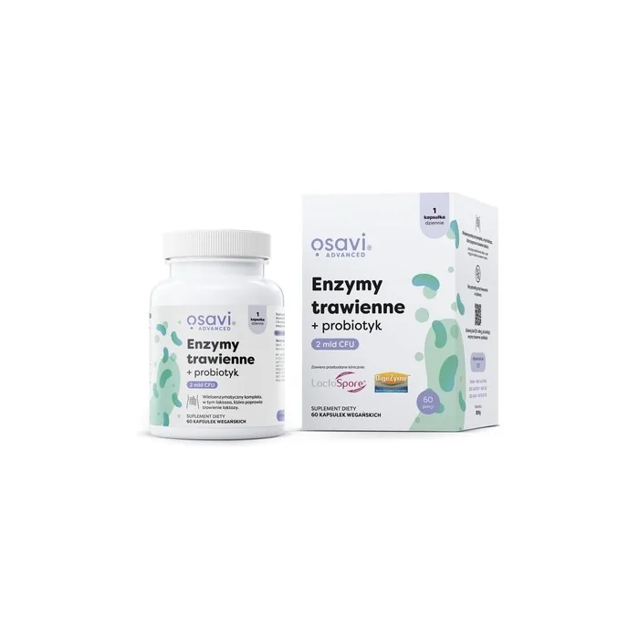 Osavi Digestive Enzymes and Probiotic 60 Vegan Capsules